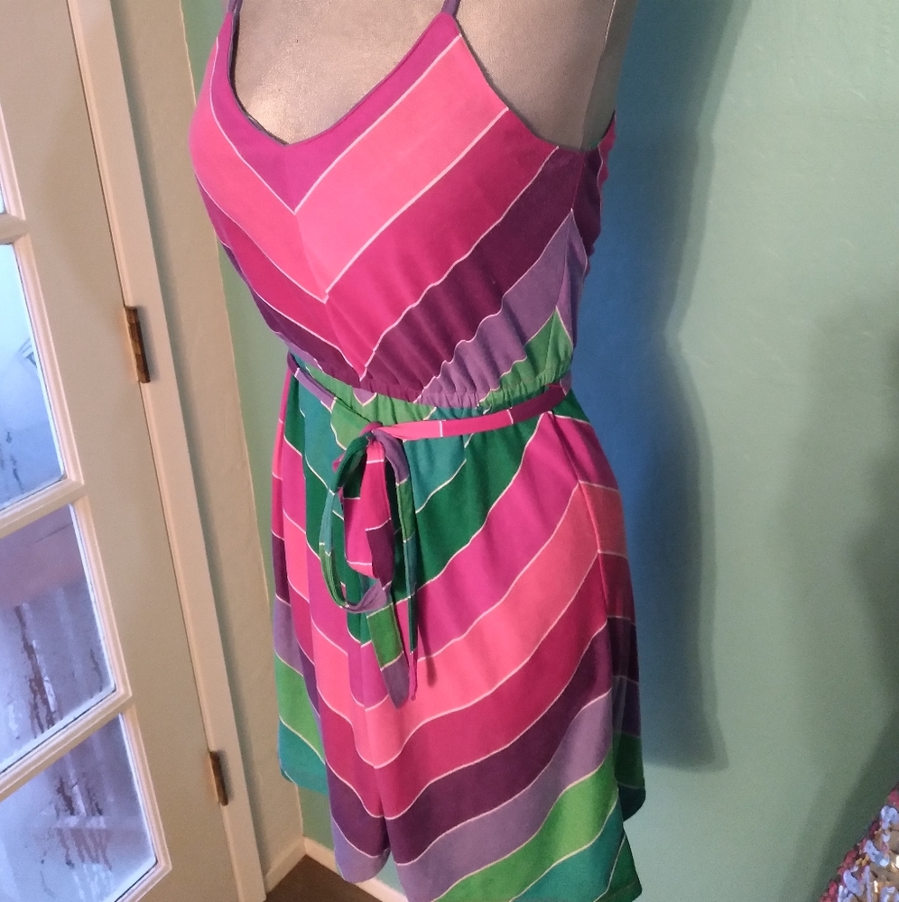 70's inspired chevron dress